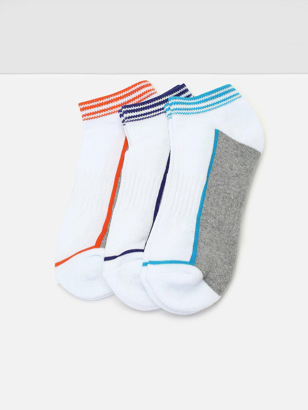 max boys pack of 3 patterned ankle length socks