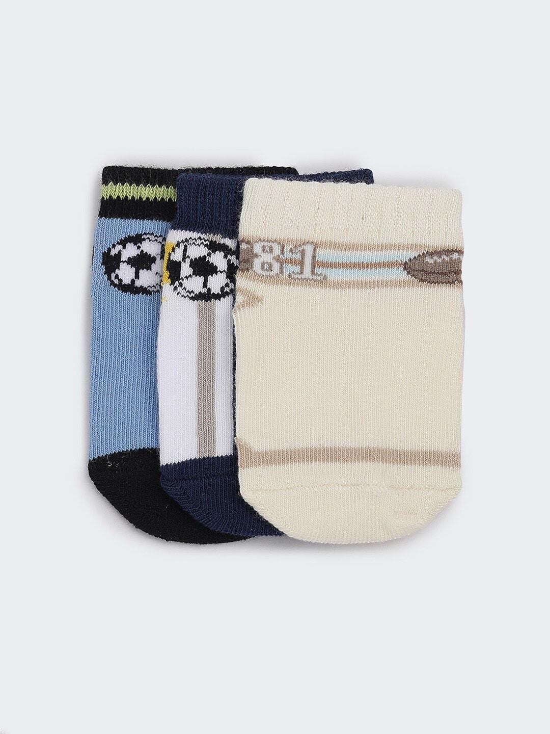 max boys pack of 3 patterned shoe liners socks