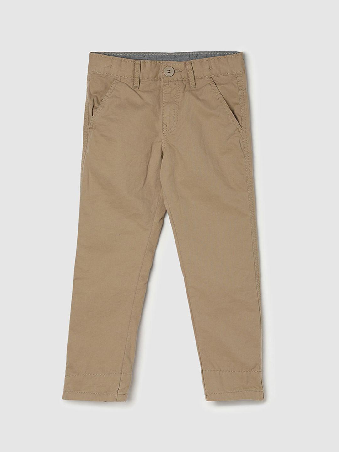 max boys plain regular pure cotton trousers