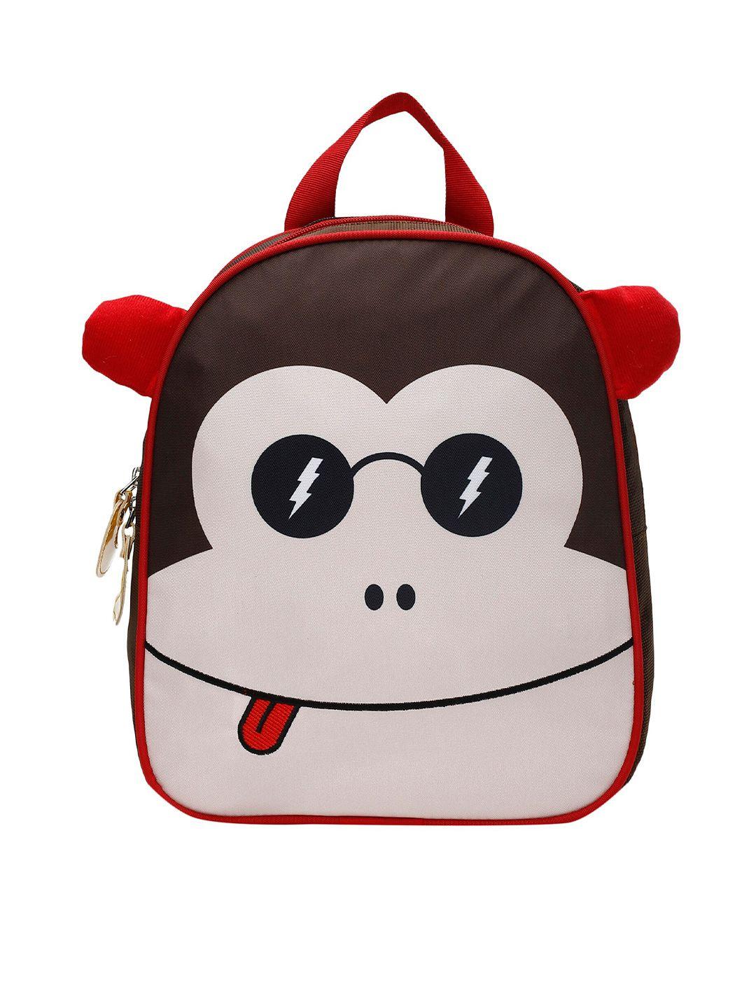 max boys red & white graphic backpack