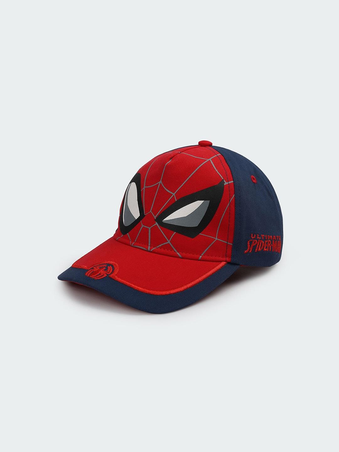 max boys spiderman printed pure cotton baseball cap