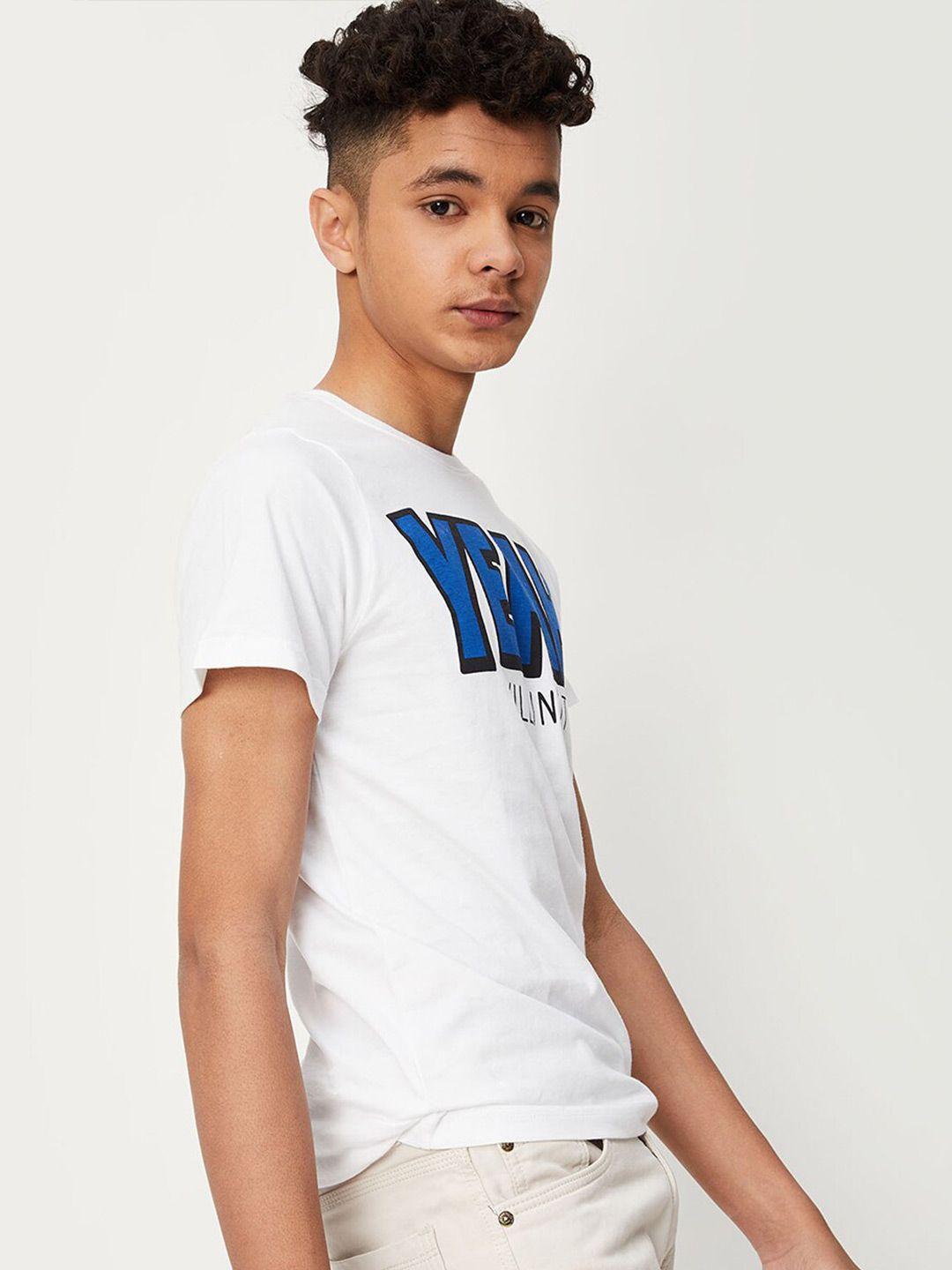 max boys typography printed cotton t-shirt