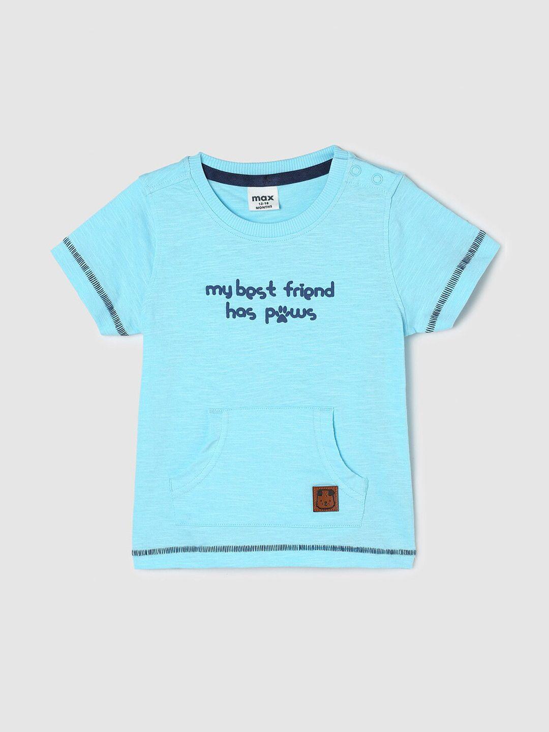 max boys typography printed round neck pure cotton t-shirt