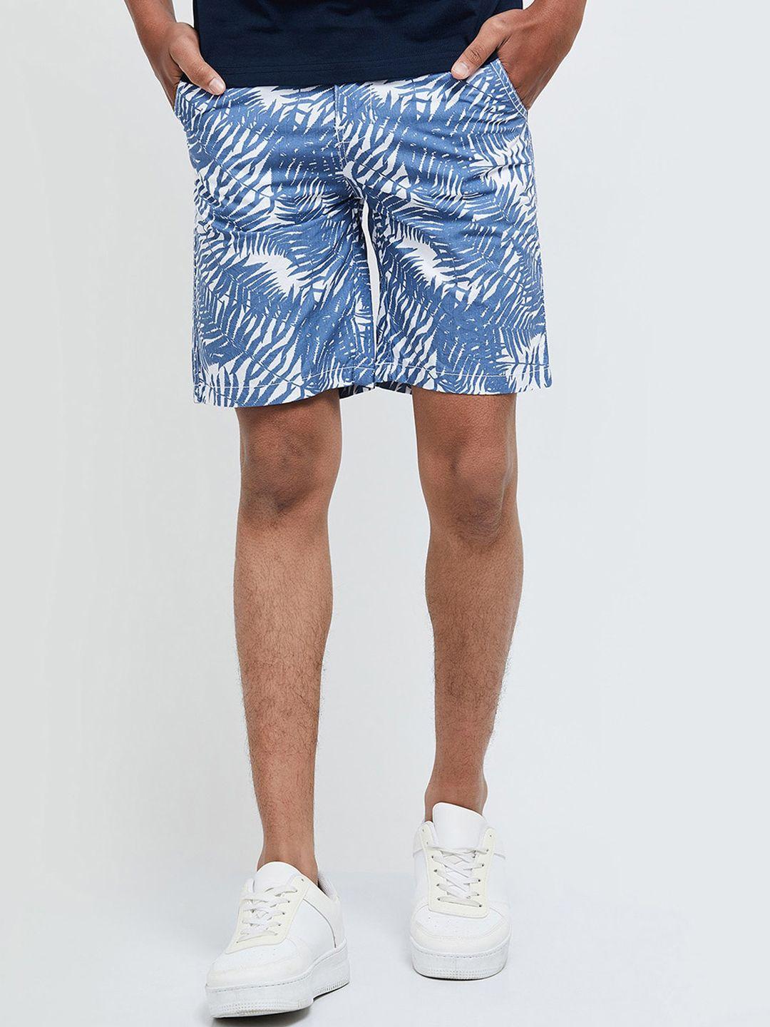 max-boys-white-floral-printed-shorts
