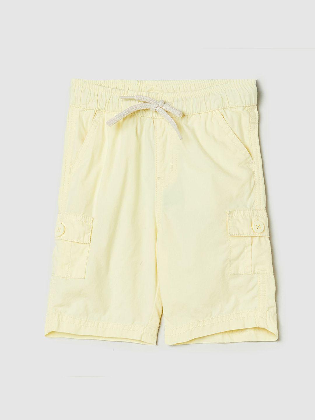 max boys yellow cargo shorts