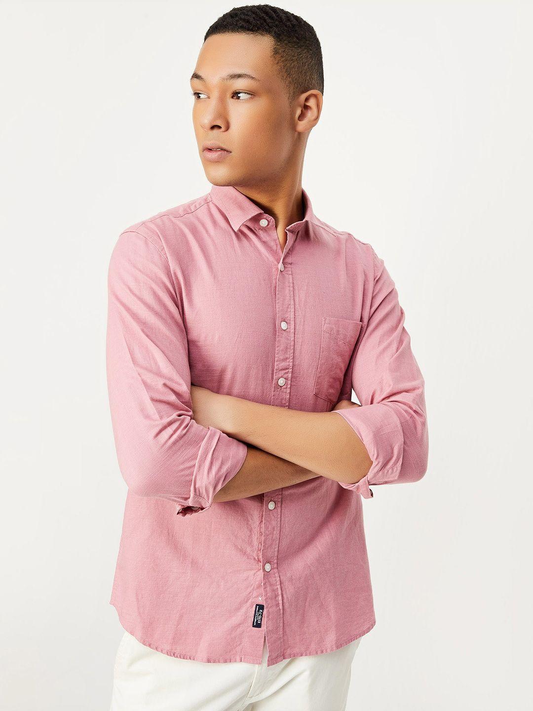 max cutaway collar cotton casual shirt
