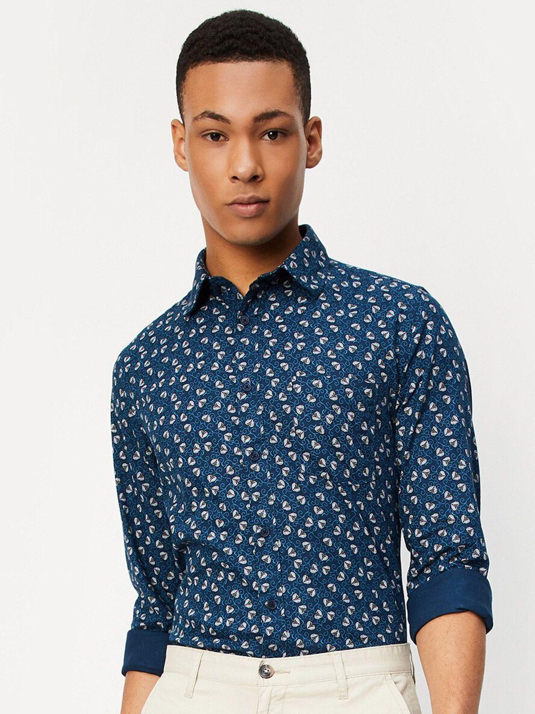 max ethnic motifs printed cotton casual shirt