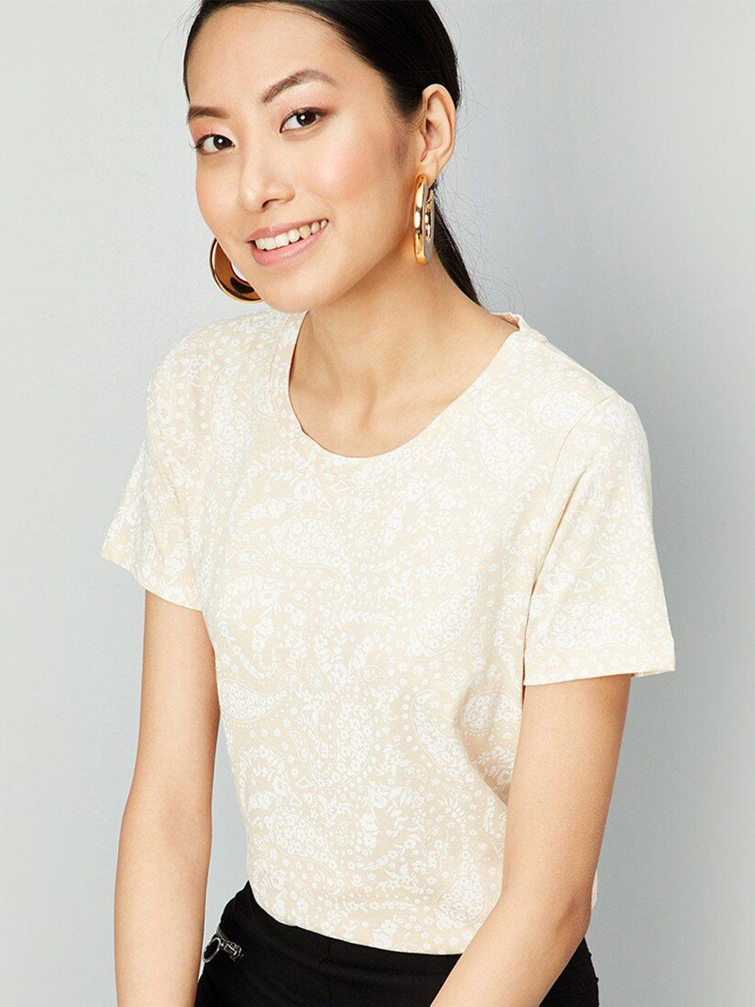 max ethnic motifs printed pure cotton t-shirt
