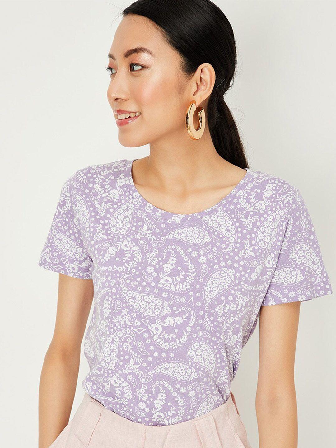 max ethnic motifs printed pure cotton t-shirt