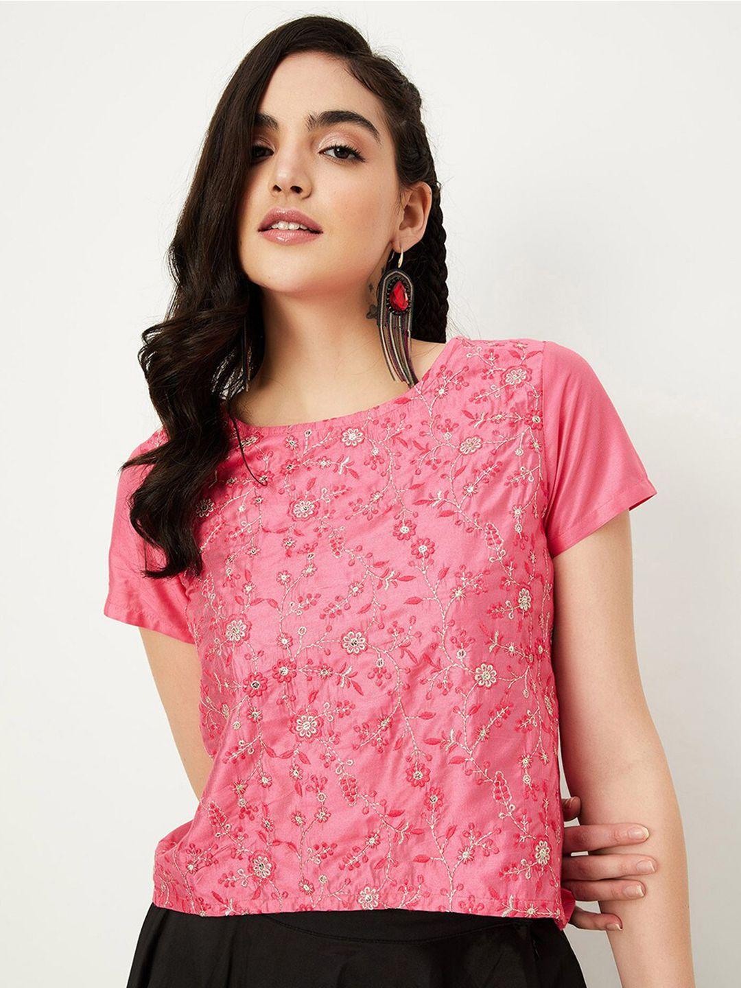 max floral embroidered regular top