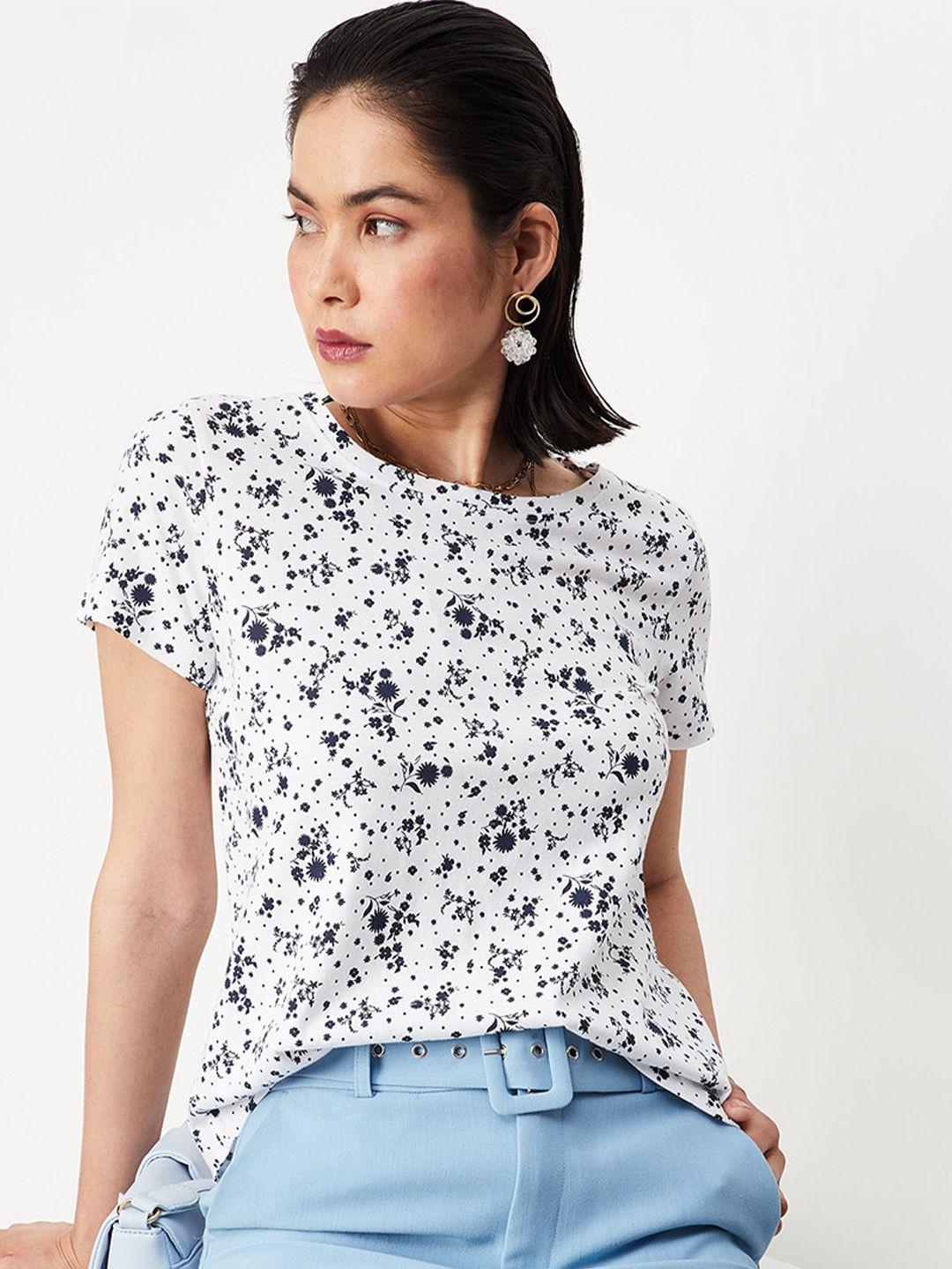 max floral printed pure cotton t-shirt