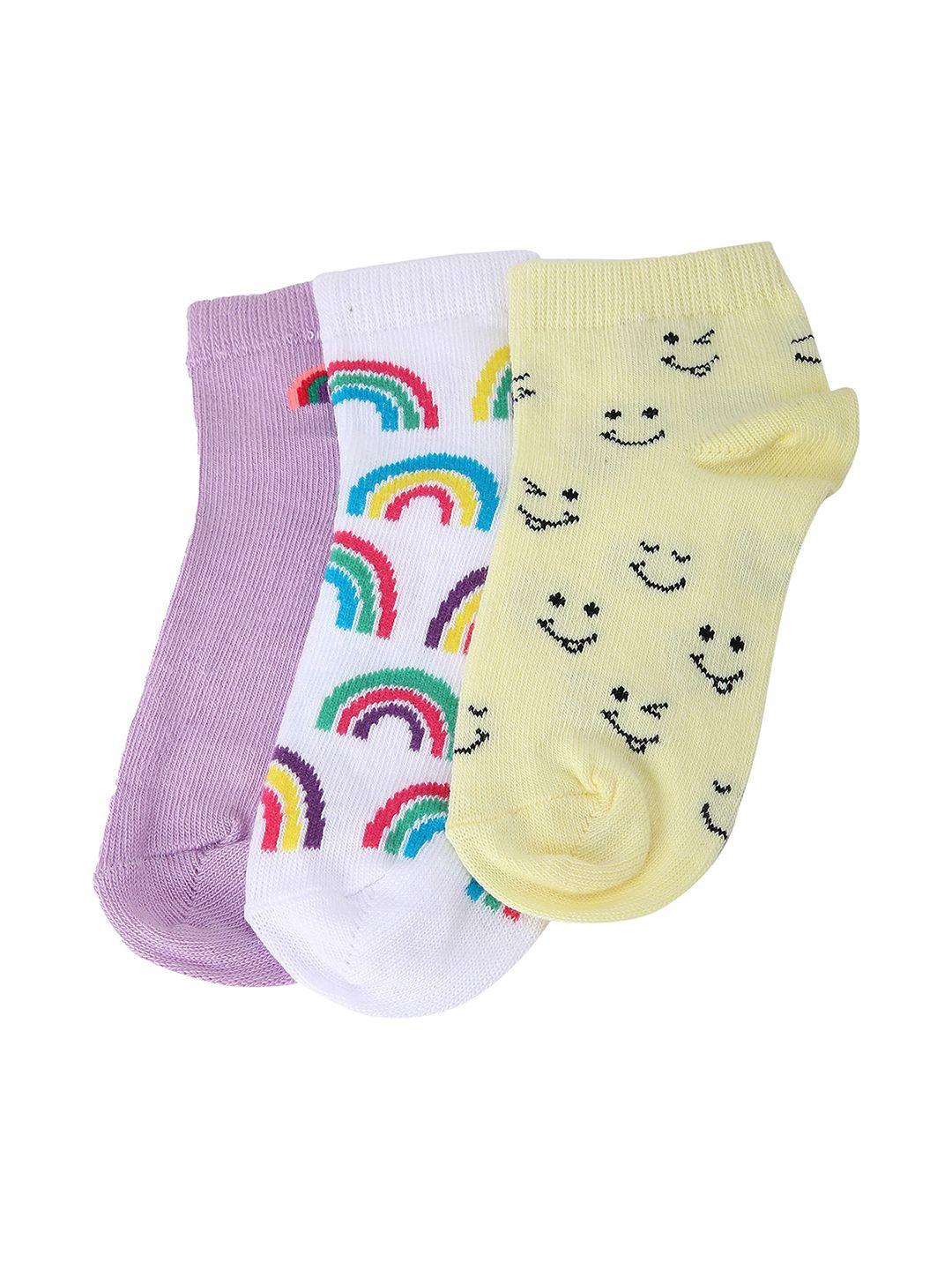 max girls pack of 3 ankle length cotton socks