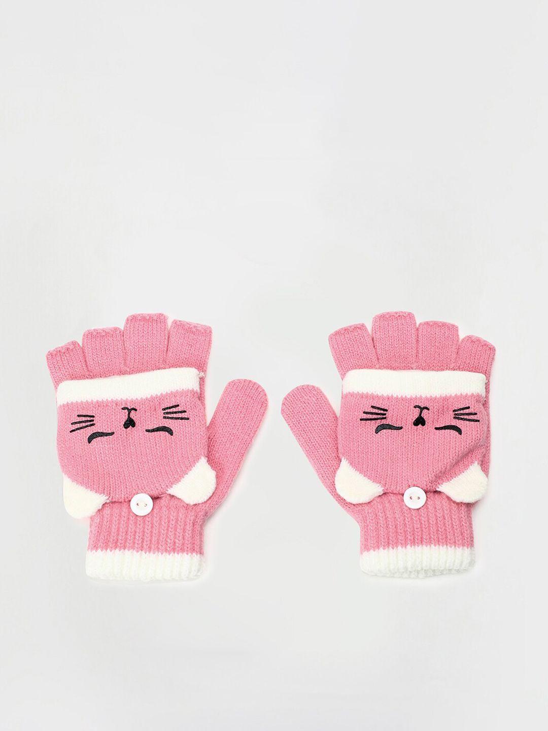max girls printed winter gloves