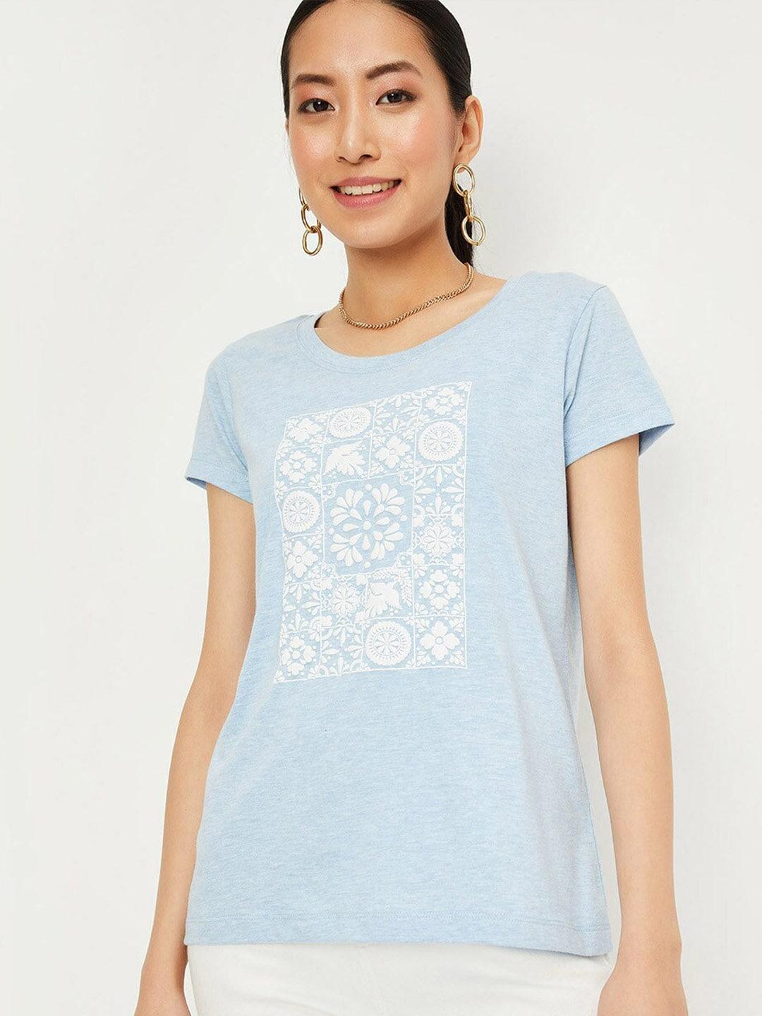 max graphic printed pure cotton t-shirt