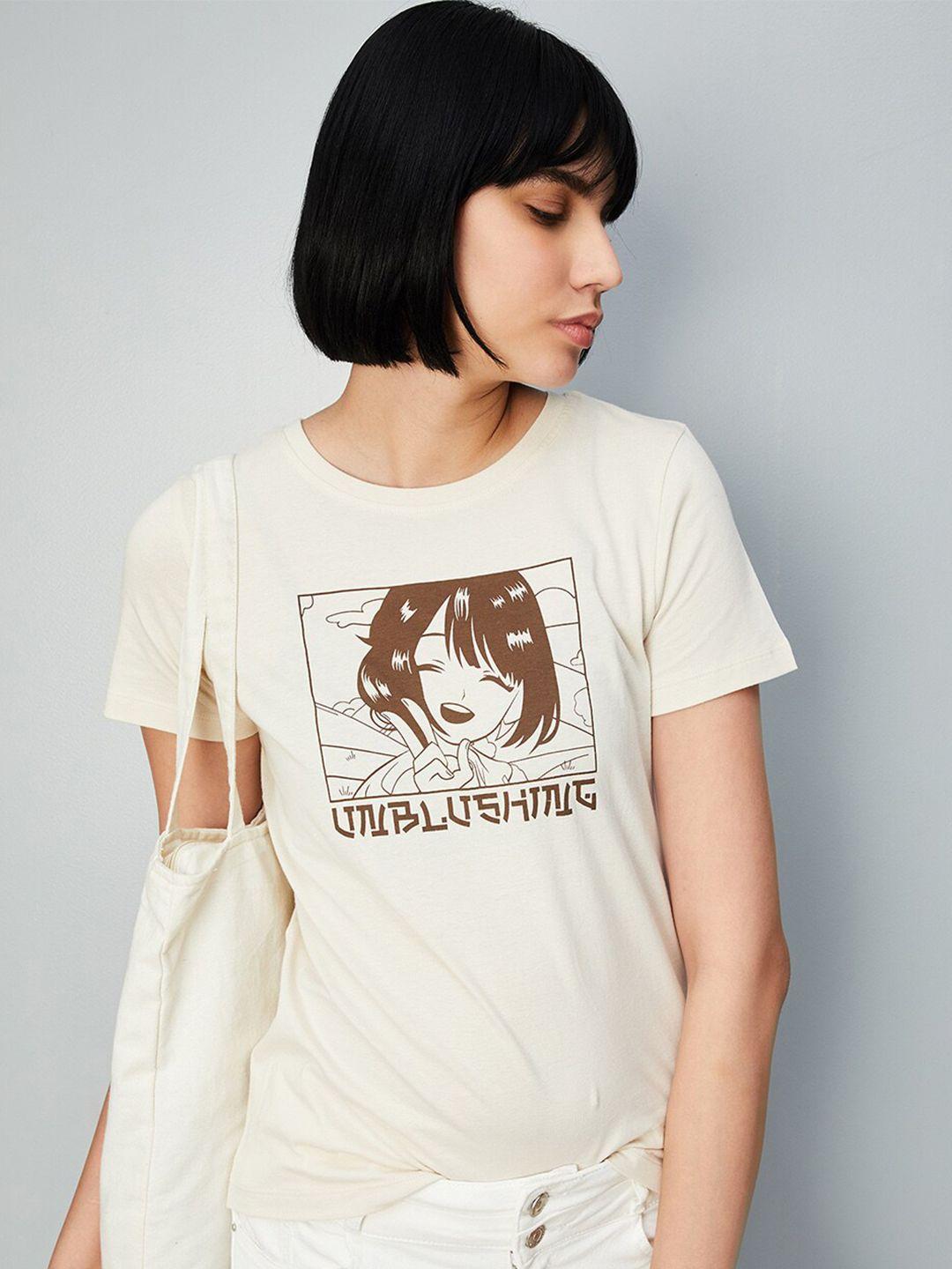 max graphic printed round neck pure cotton t-shirt