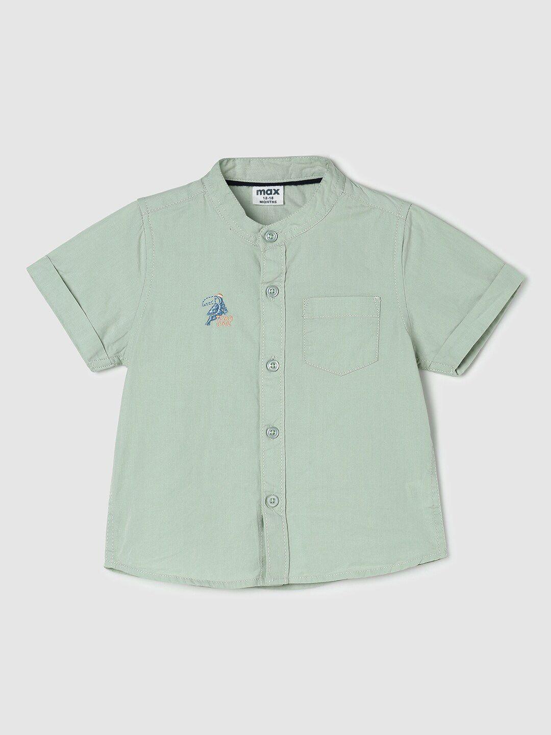max infant boys mandarin collar cotton casual shirt