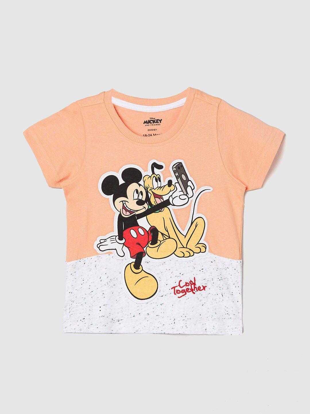 max infant boys mickey mouse printed cotton t-shirt