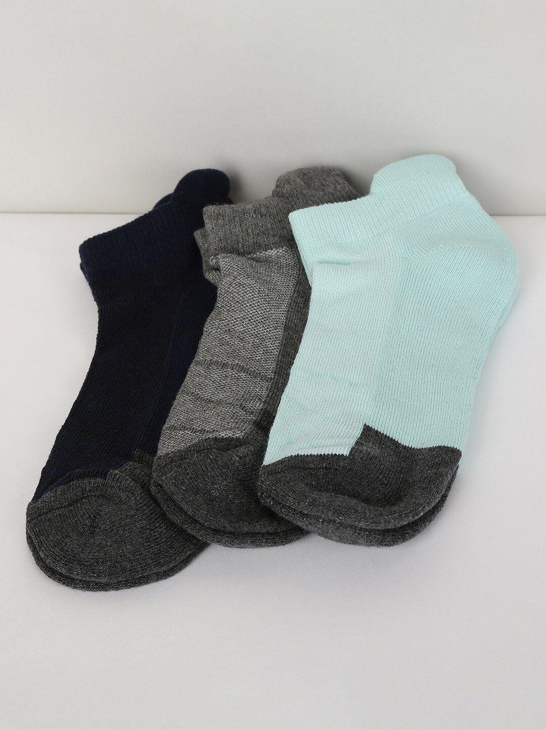 max kids pack of 3 boys black grey blue socks