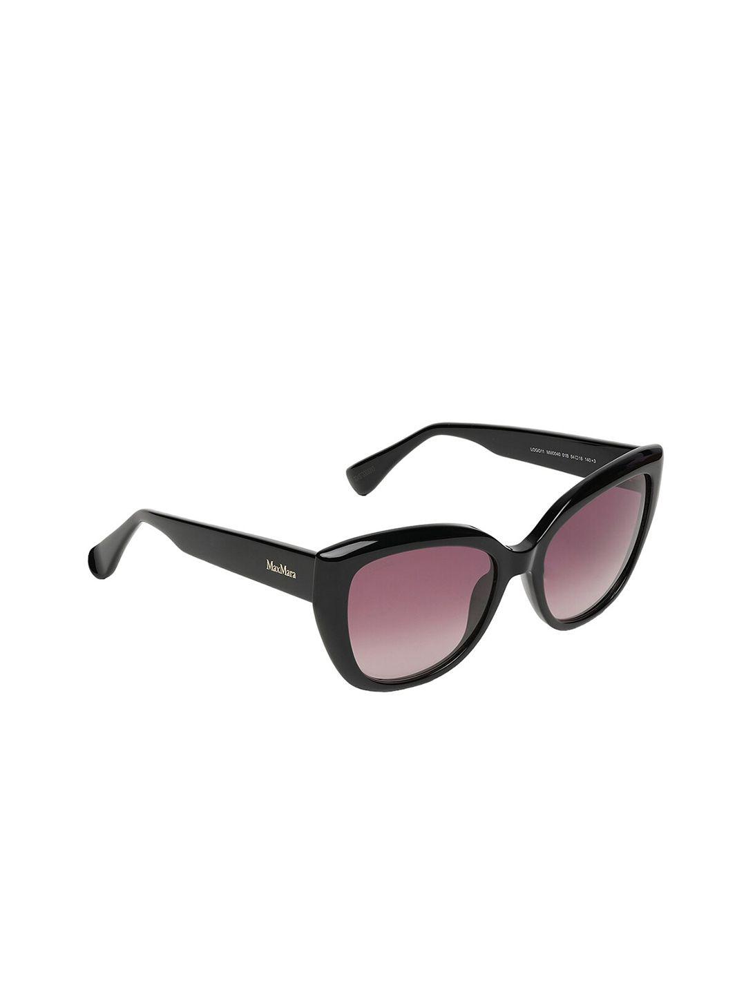 max mara women cateye sunglasses with uv protected lens mm0040 01b