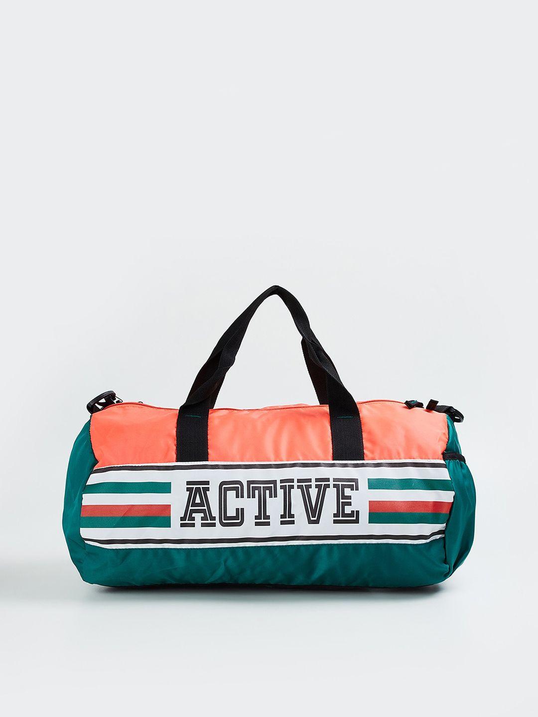 max men active gym printed duffel bag