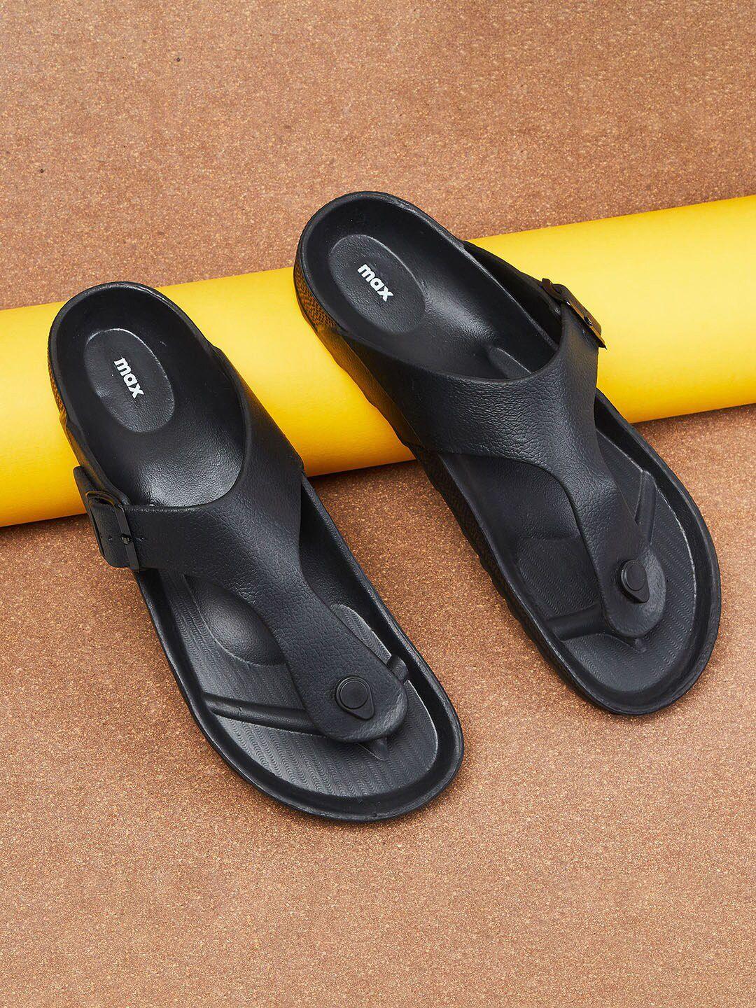 max men black comfort sandals