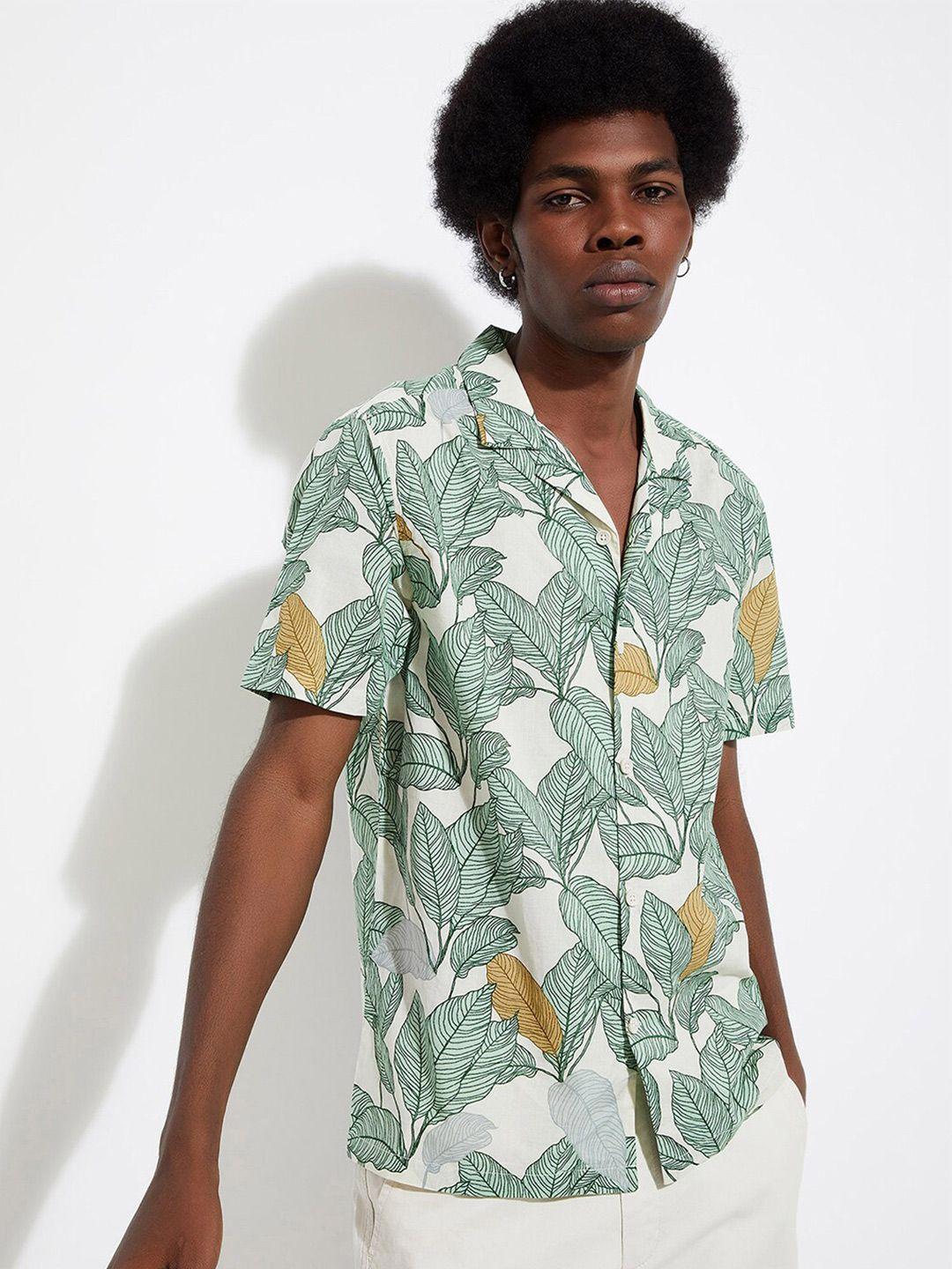 max men floral opaque printed casual shirt