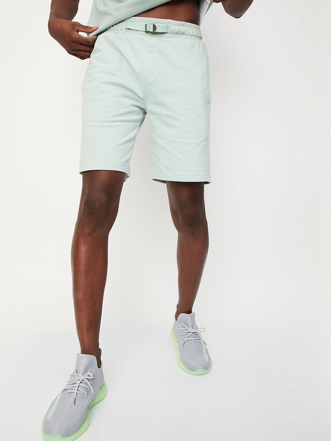max men green sports shorts
