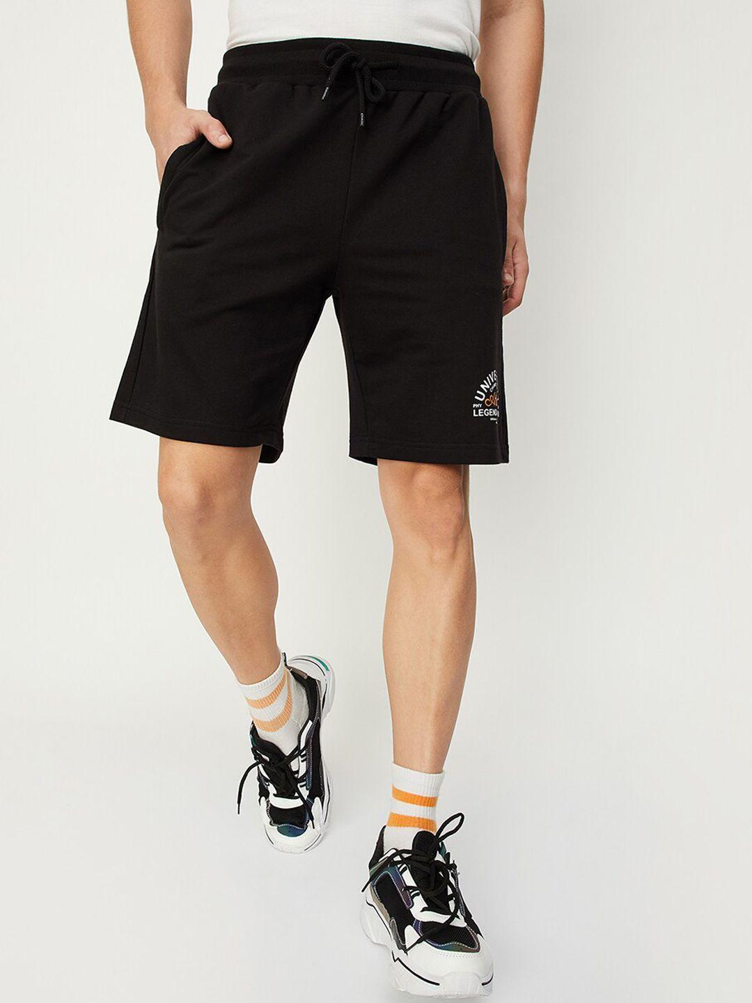 max men mid rise cotton sports shorts