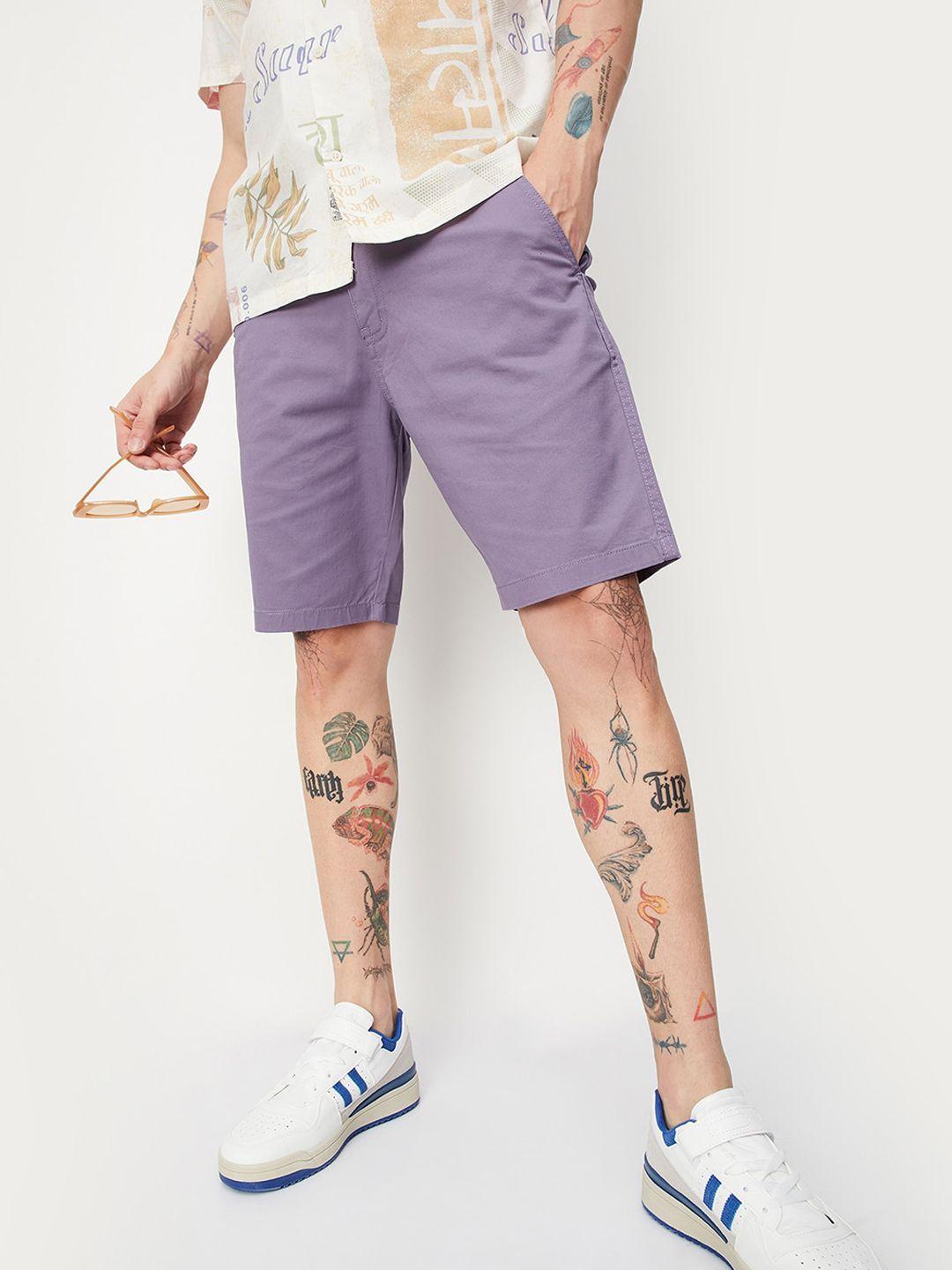 max men mid-rise cotton chino shorts