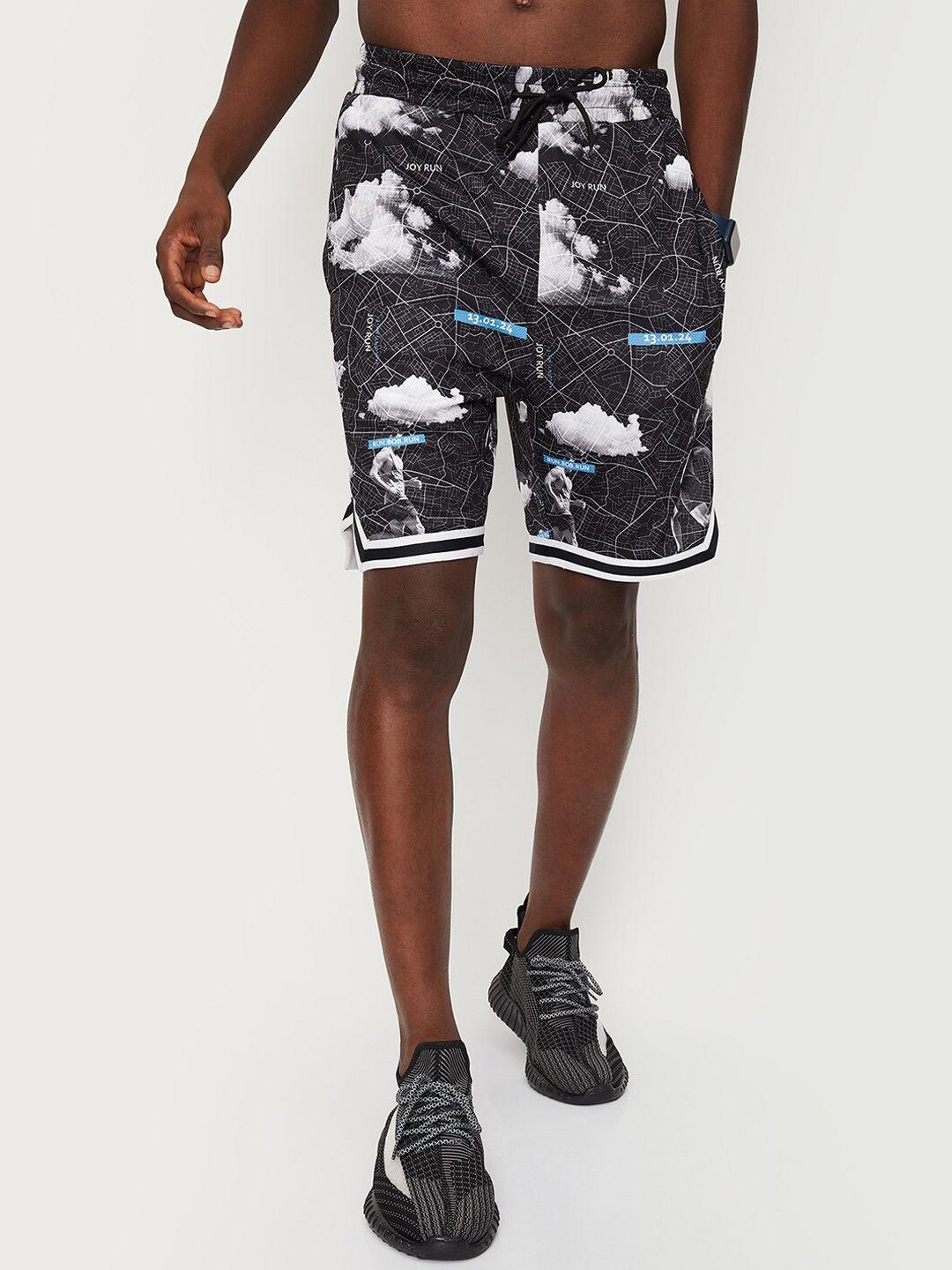max men printed sports shorts