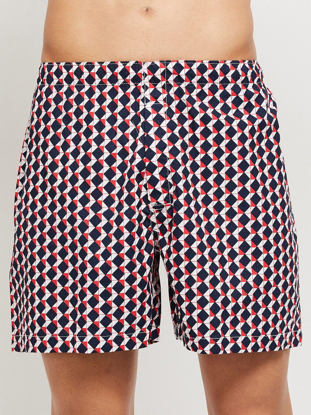 max men red& blue checked  pure cotton boxers