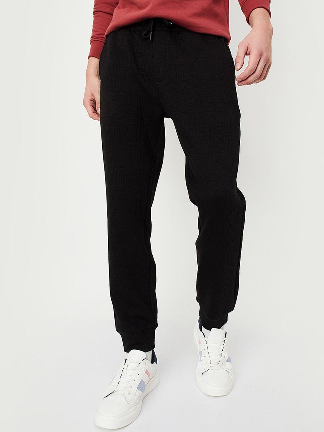 max men stretchable ribbed joggers