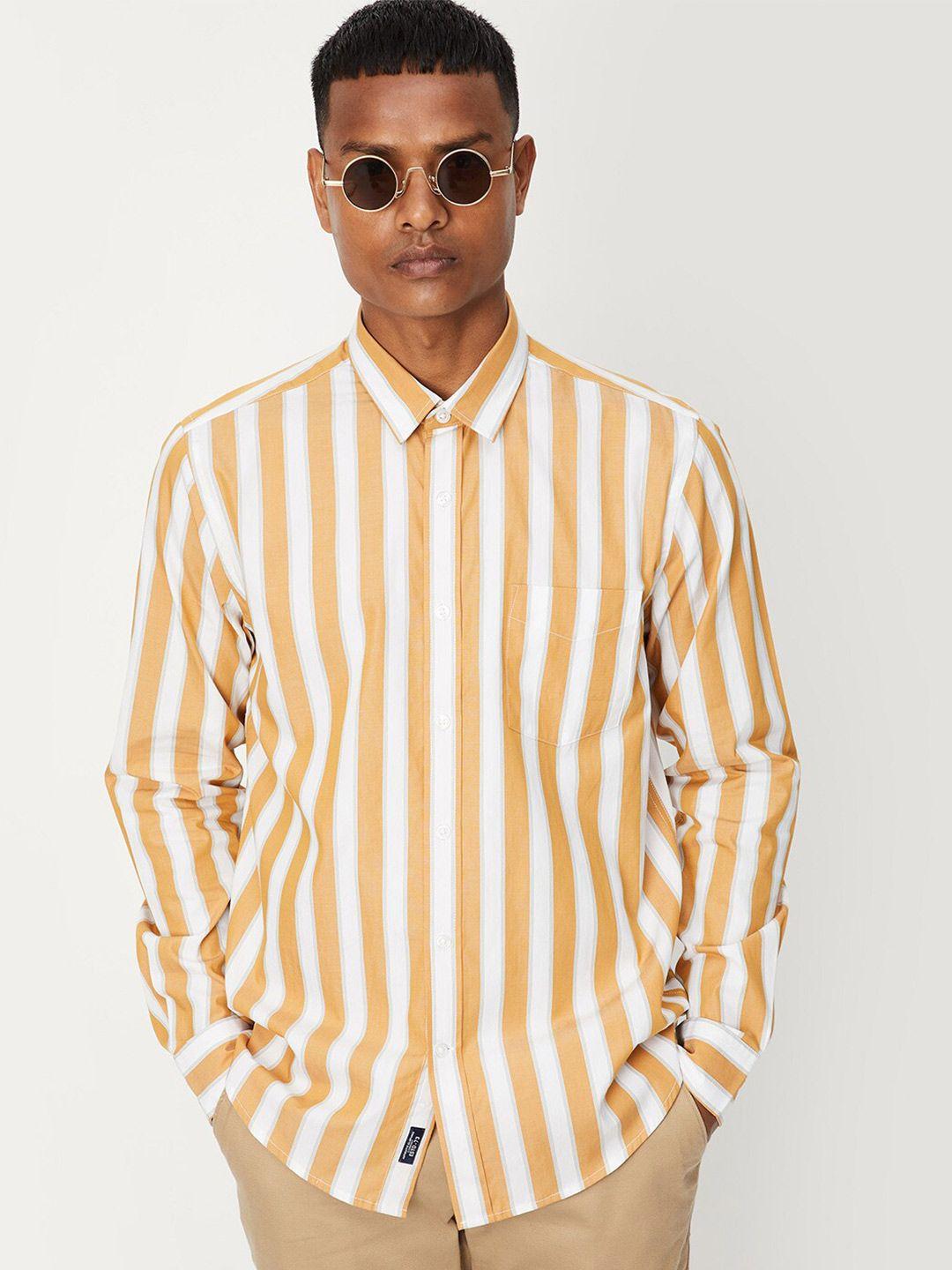 max men striped pure cotton casual shirt