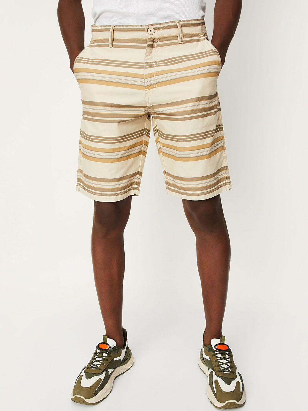 max men striped pure cotton regular shorts