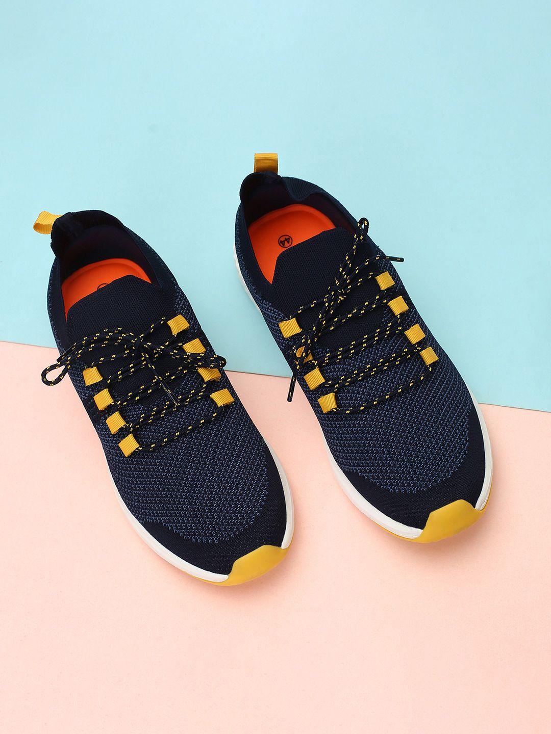 max men woven design non-marking running shoes