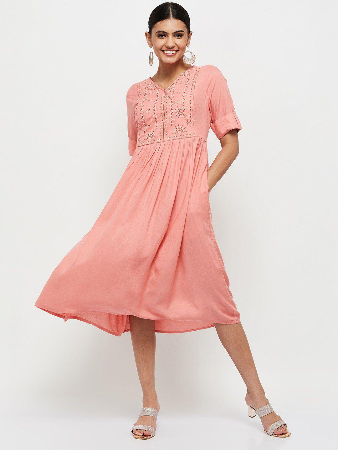 max pink midi dress