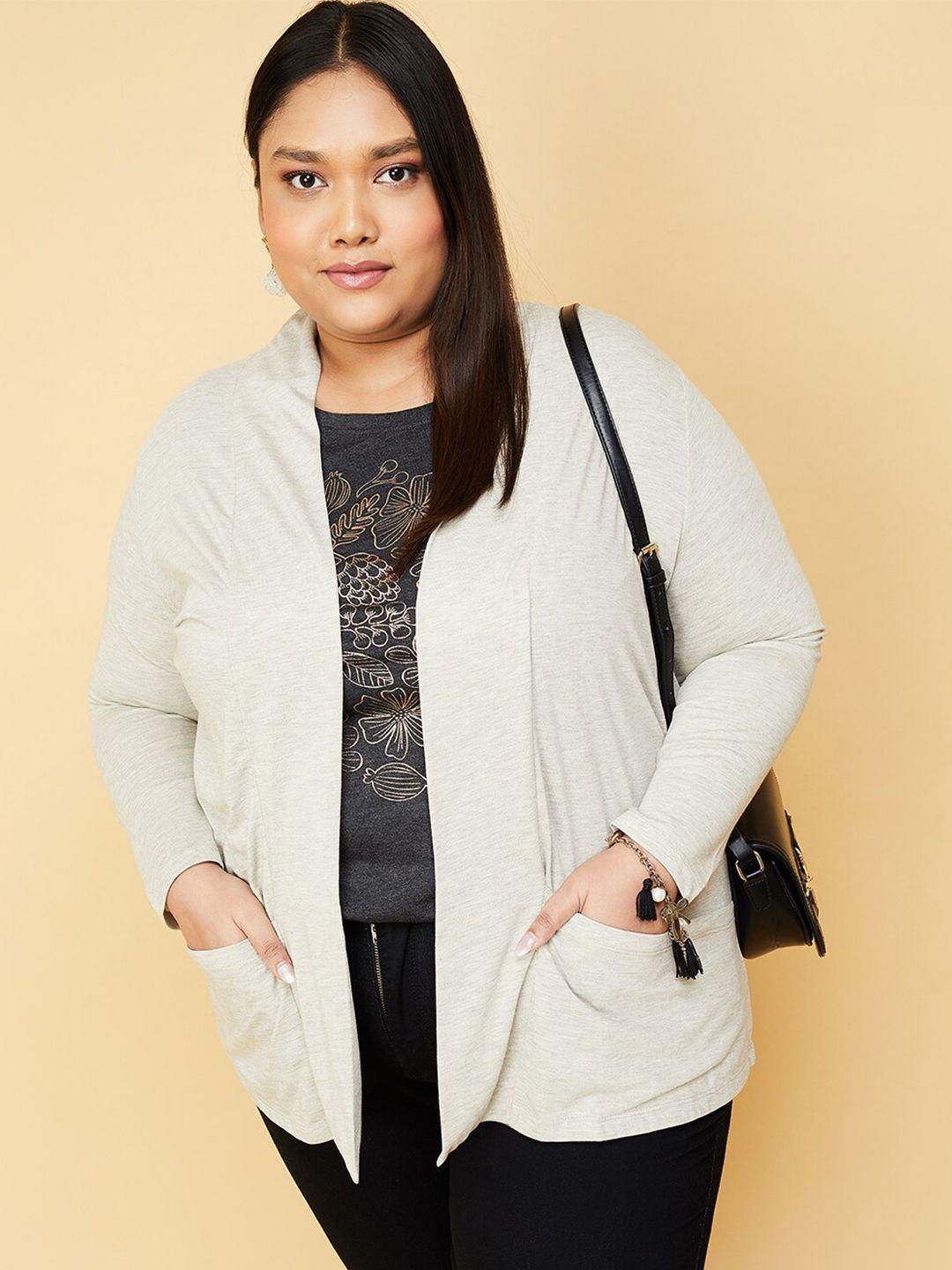 max plus size long sleeves open front shrug