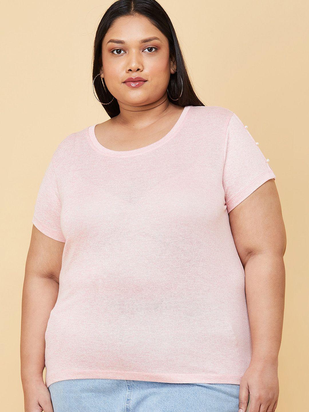 max plus size women pink top