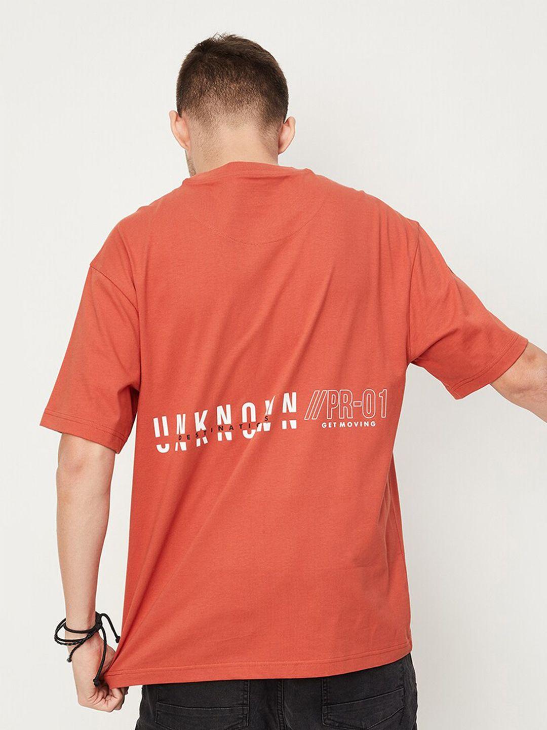 max typography printed oversize cotton t-shirt
