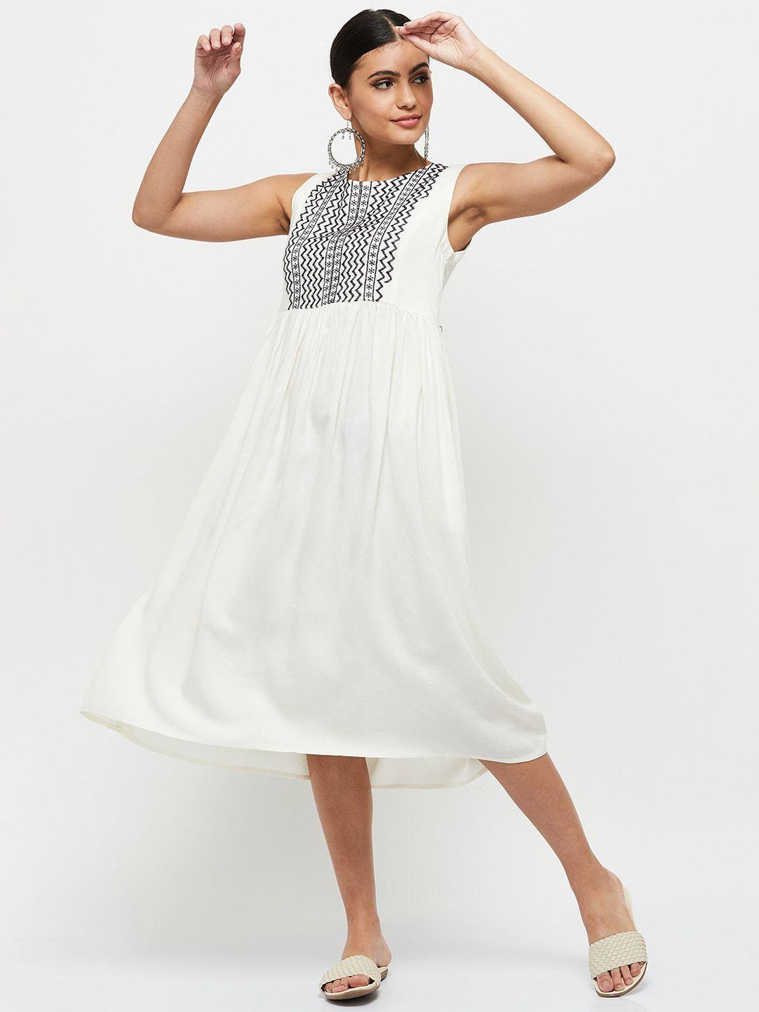max white a-line dress