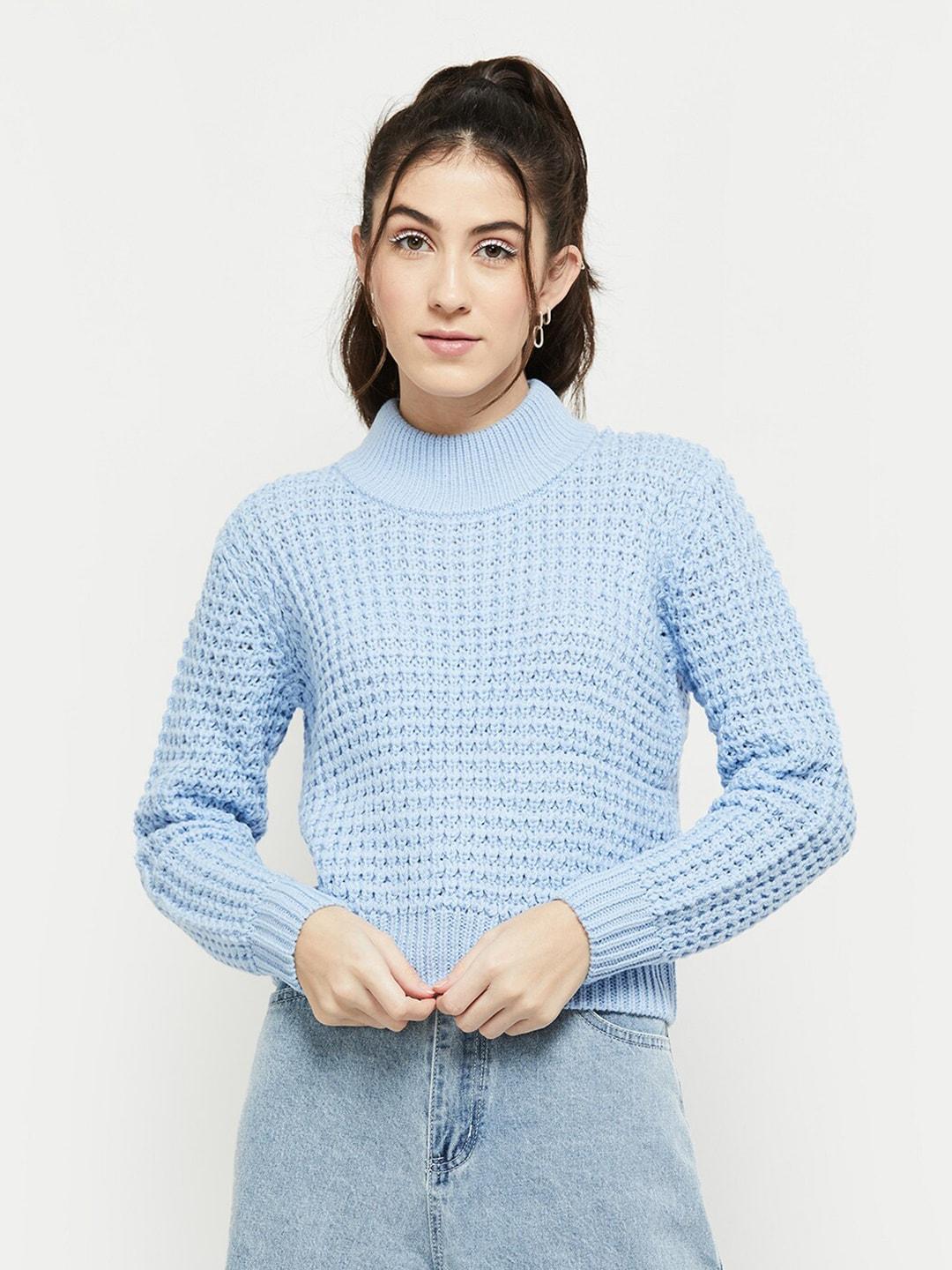 max women blue pullover