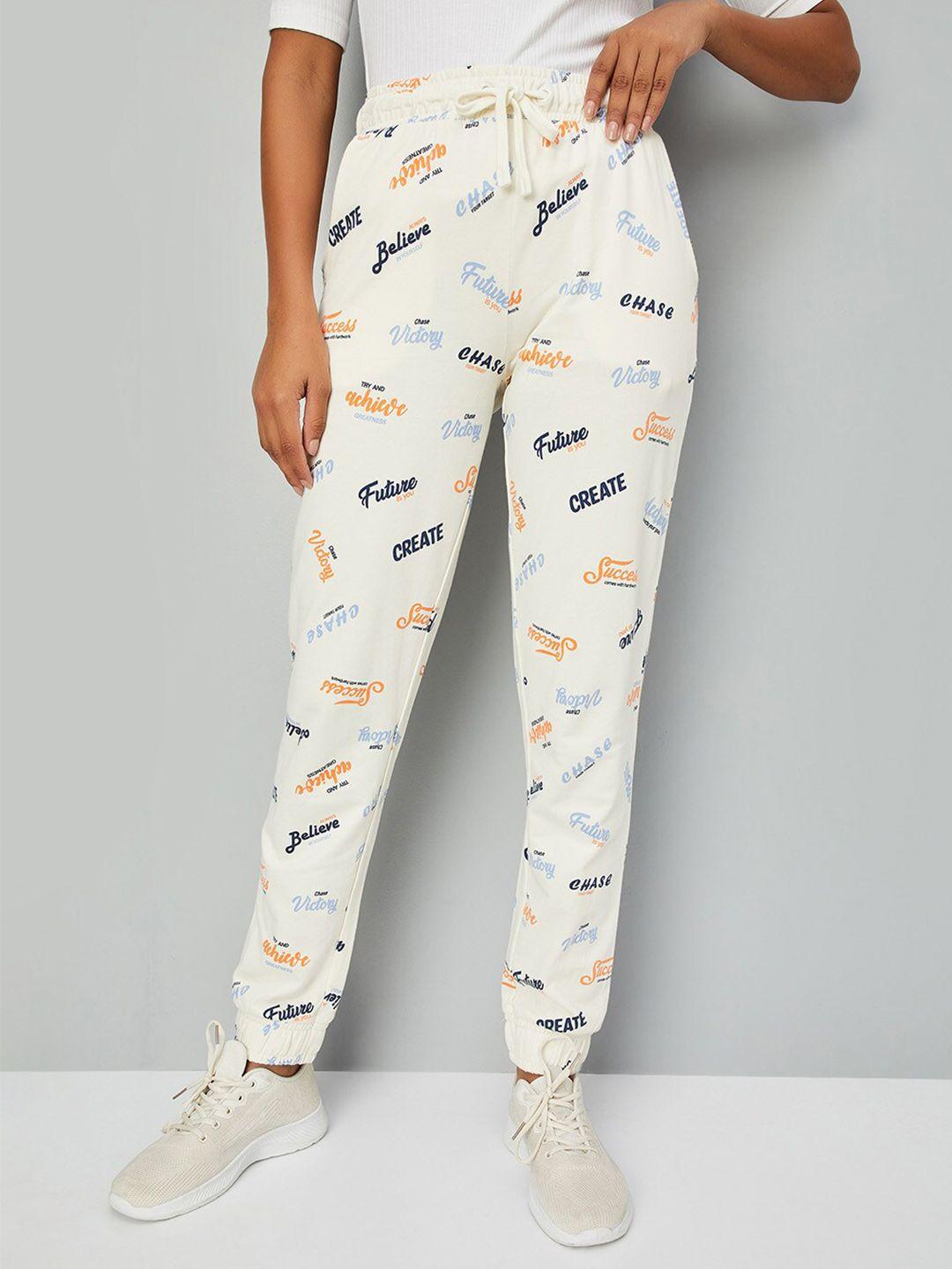 max-women-printed-pure-cotton-mid-rise-jogger