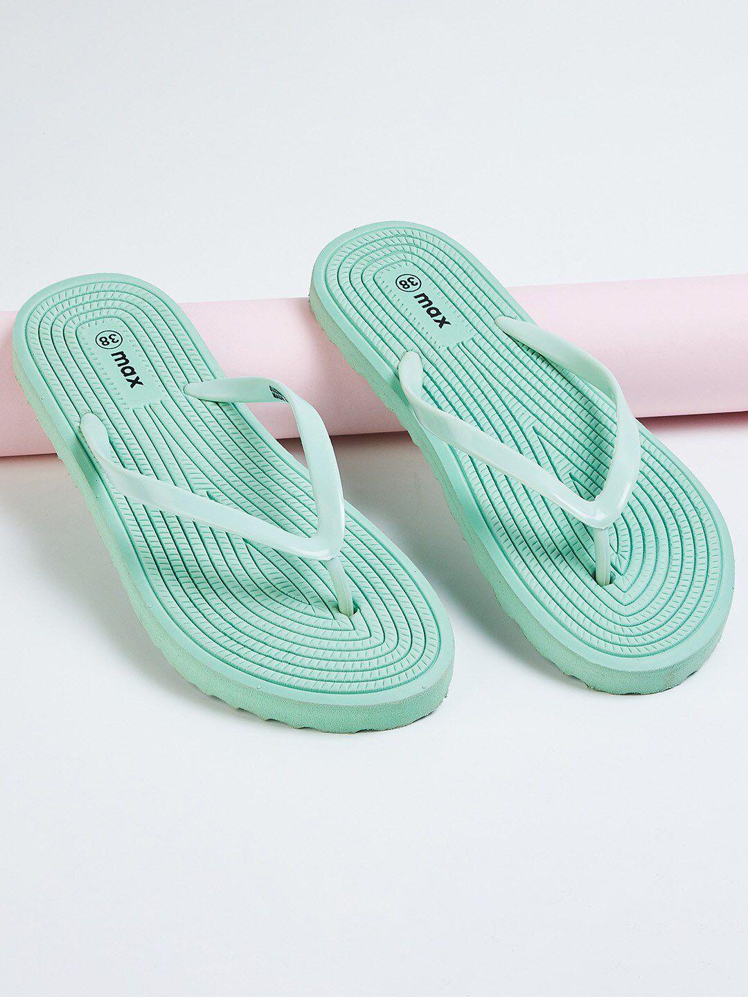max women self design thong flip-flops