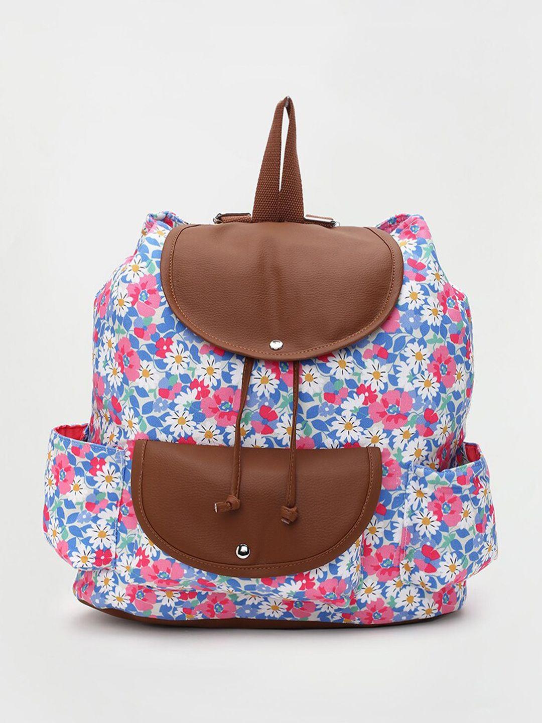 max  women floral printed cotton canvas backpack