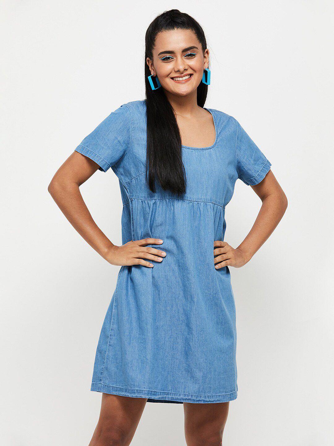 max blue  a-line dress