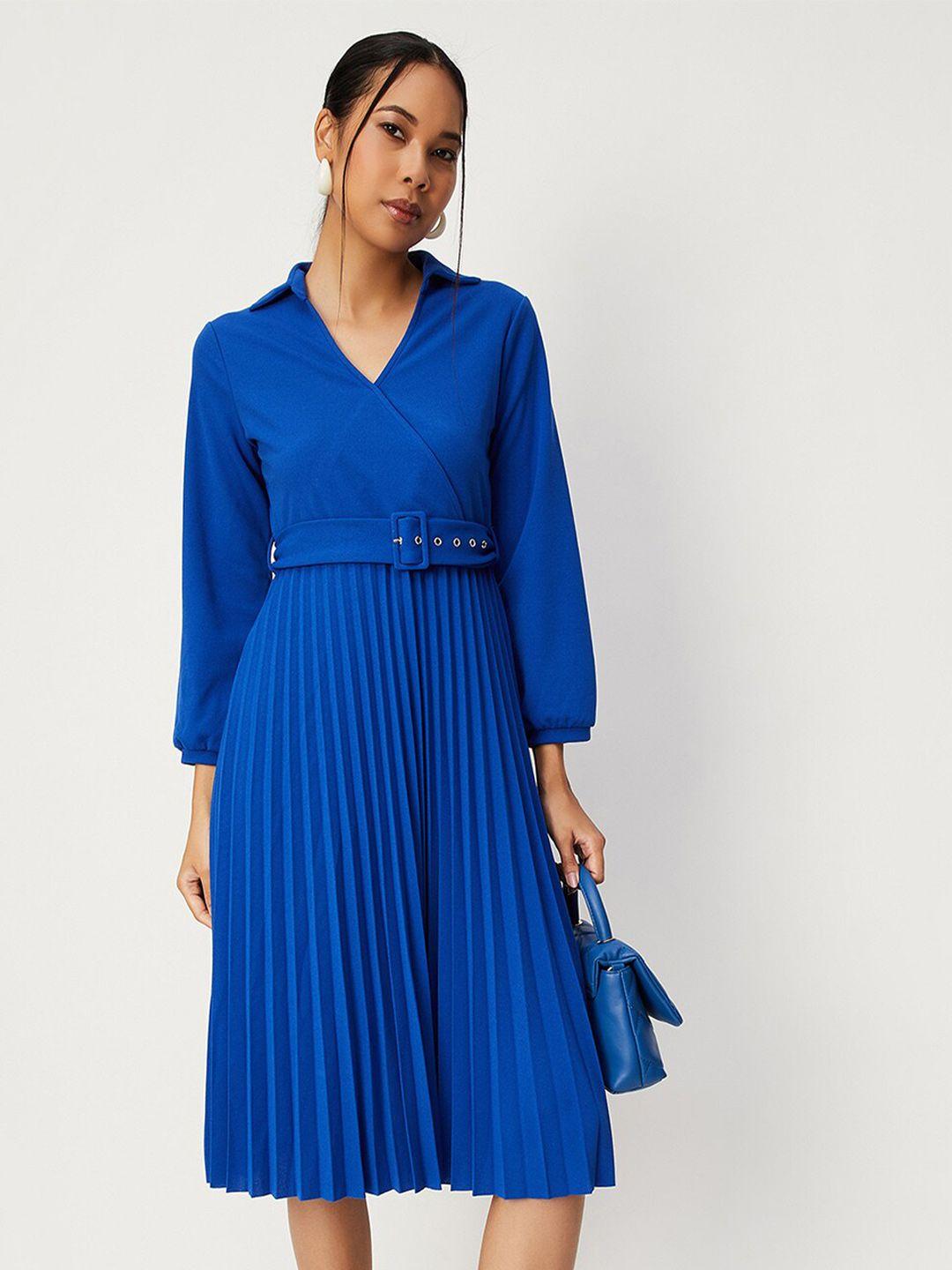 max blue puff sleeve dress