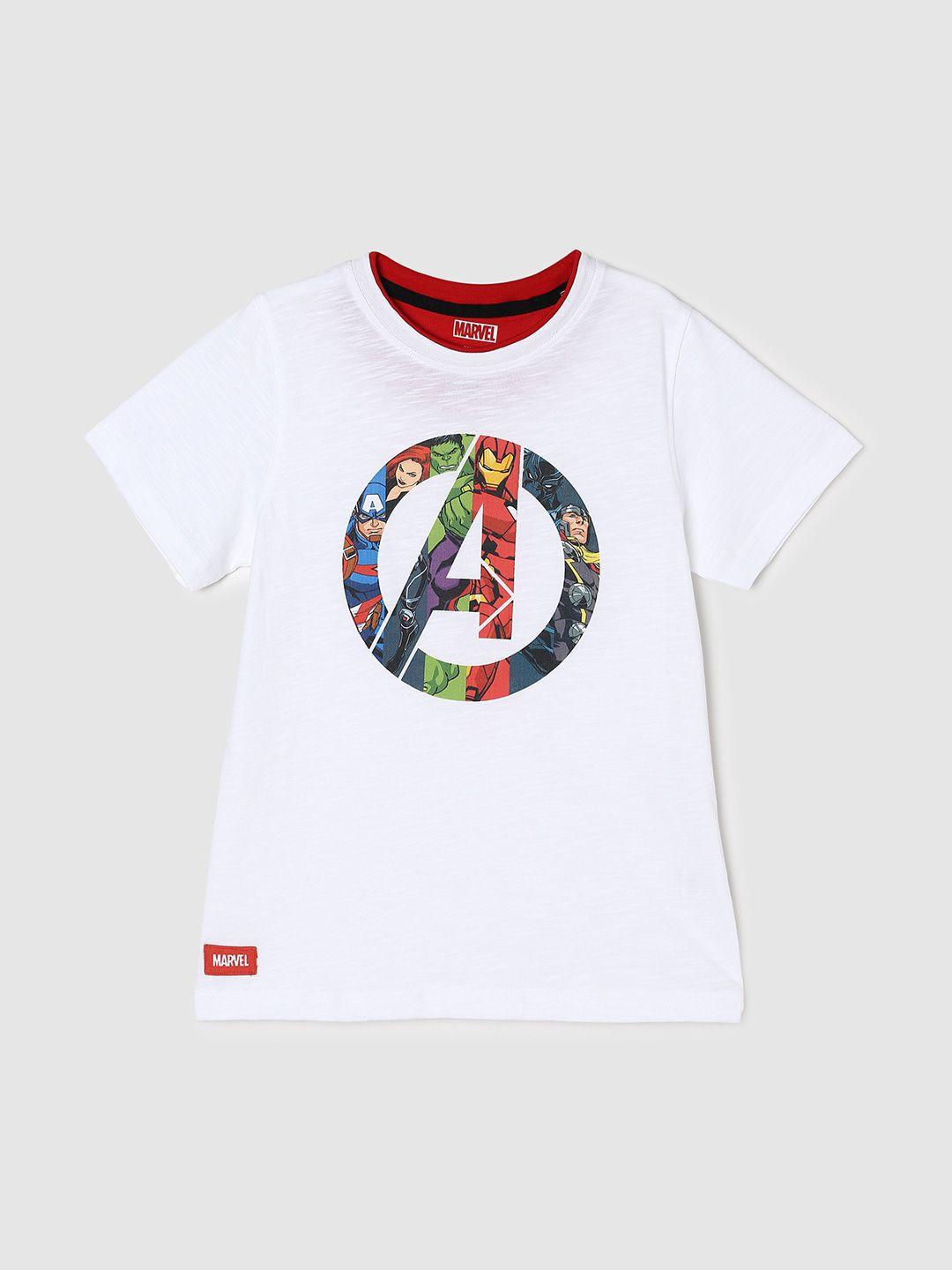 max boys avengers printed pure cotton t-shirt