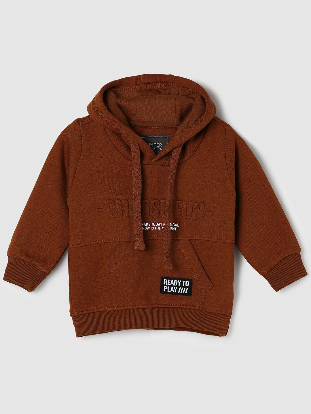 max boys brown printed sweatshirt