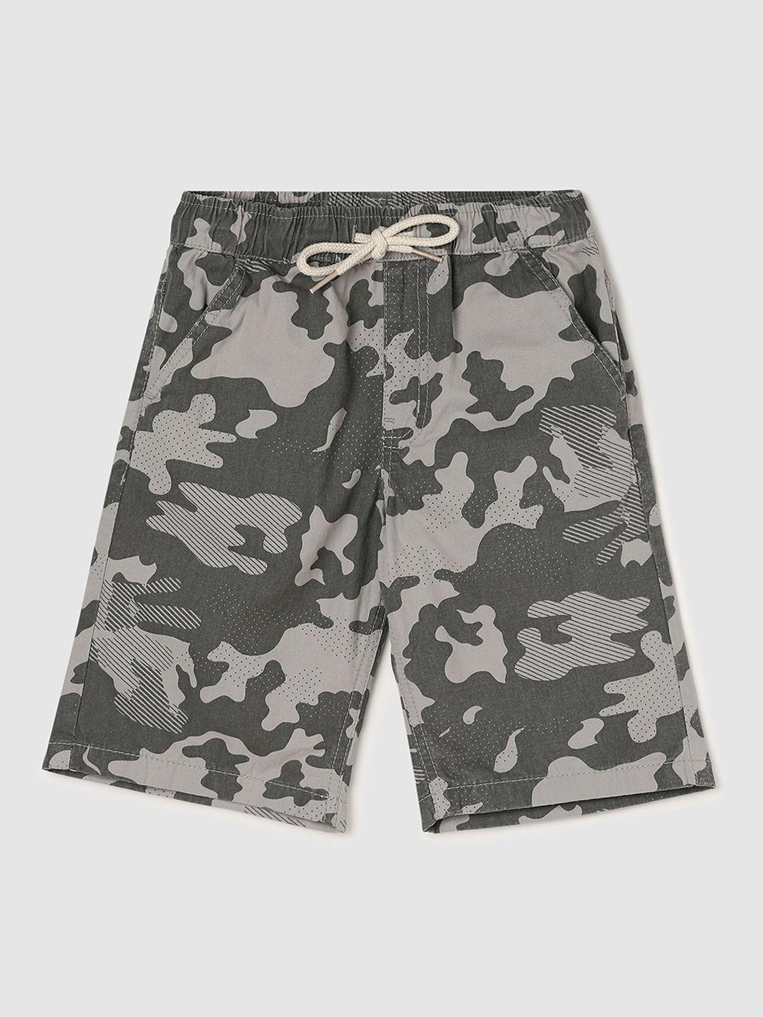 max boys camouflage printed pure cotton shorts