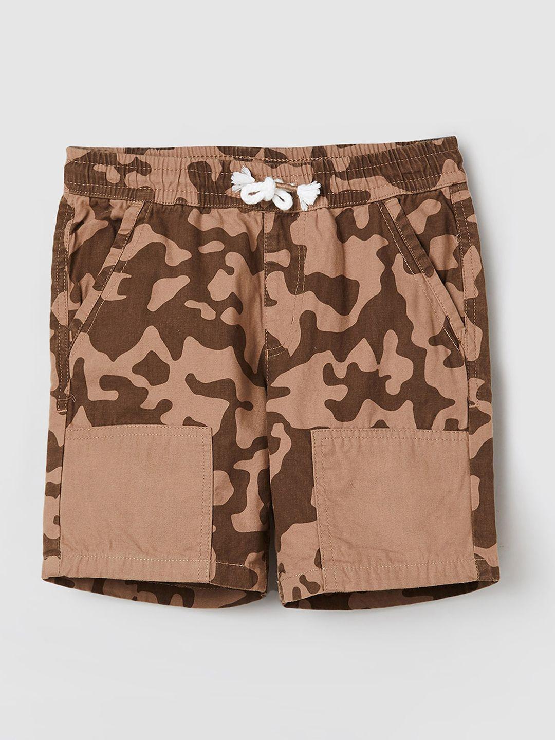 max boys camouflage printed pure cotton shorts